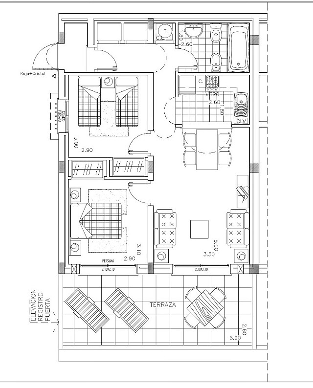 Apartamento de 2 dormitorios en Benitachell